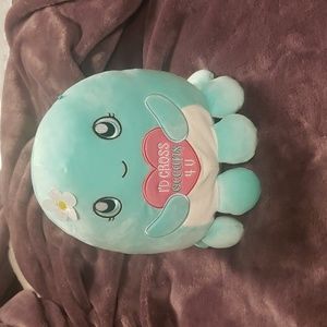 Squishmallows Olina Octopus Plush 8"‎ Valentines Gift Heart Cross Oceans 4 U